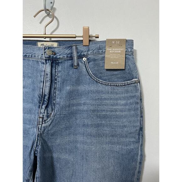 Madewell The Slouchy Boyjean Womens Jeans Size 32 Light Wash Relaxed Denim NWT - Picture 2 of 5
